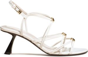 KHAITE Louisa leren sandalen Wit