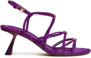 KHAITE Louisa suède sandalen Paars