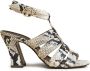 KHAITE Perth sandalen met slangenhuidprint Beige - Thumbnail 1