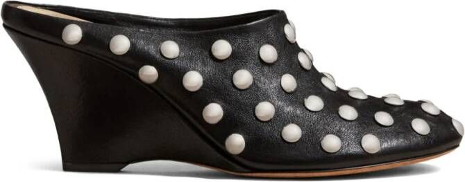 KHAITE The Apollo muiltjes met studs Zwart