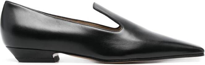 KHAITE The Marfa loafers met vierkante neus Zwart