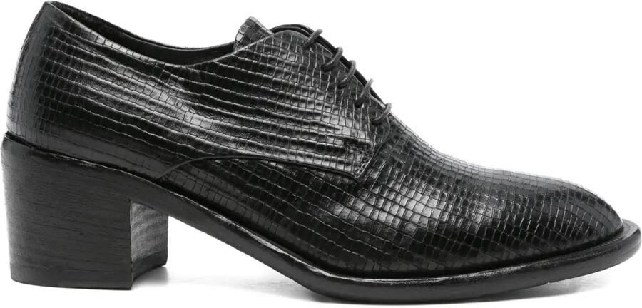 KING TARTUFOLI 55 mm derby veterschoenen met blokhak Zwart