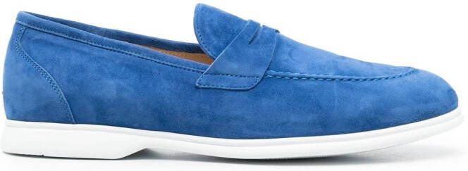Kiton Chenille loafers Blauw