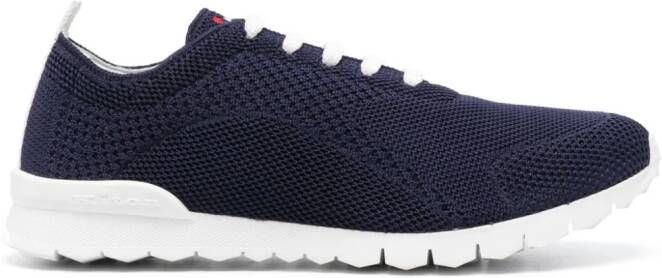 Kiton Sneakers met geborduurd logo Blauw