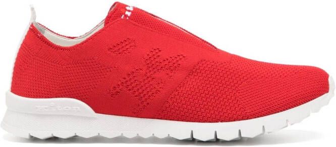 Kiton Gebreide sneakers Rood