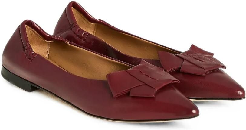 Kiton bow-detail pointed-toe ballet flats Rood - Foto 4