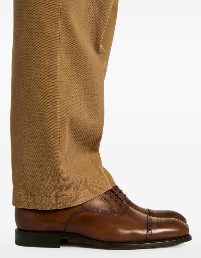 Kiton brogue-detail oxford shoes Bruin - Foto 3