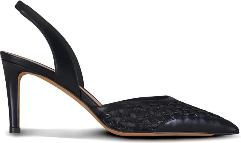 Kiton Court slingback pumps Zwart
