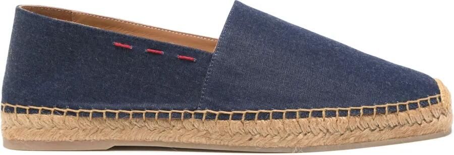 Kiton Denim espadrilles Blauw