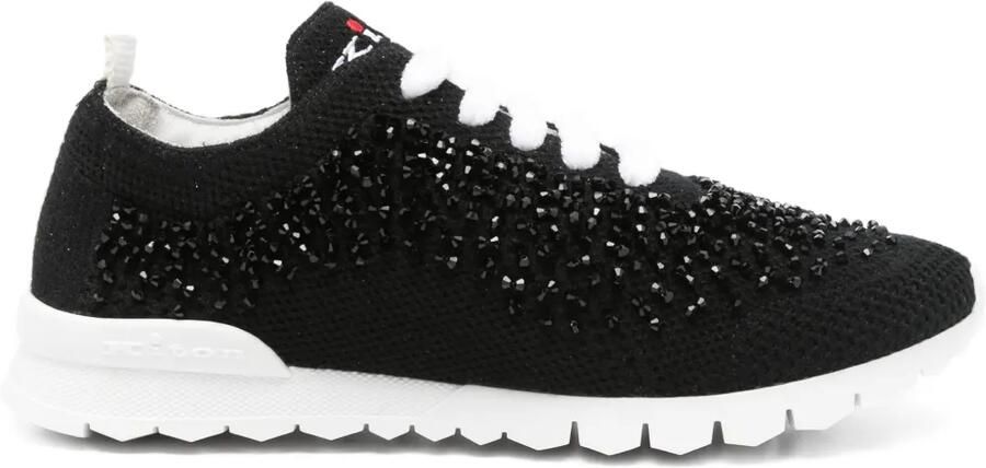 Kiton Fit sneakers met kralen Zwart