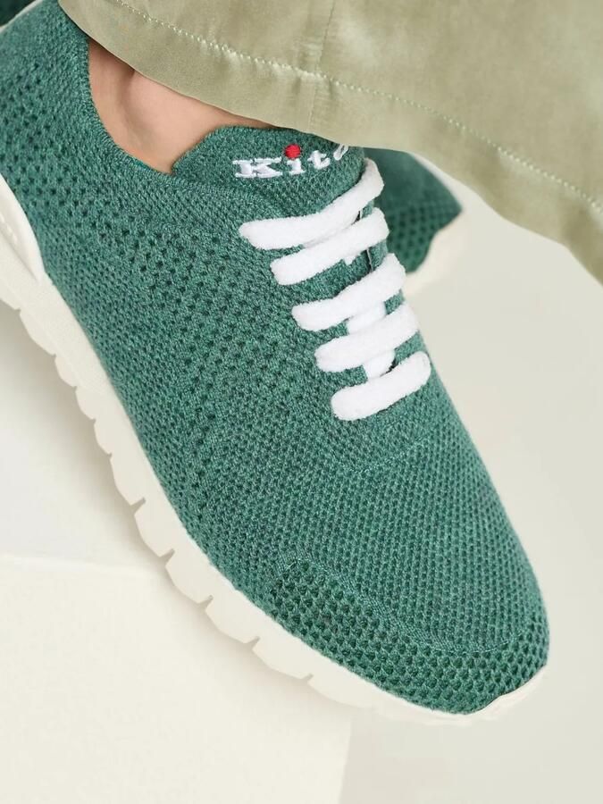 Kiton Fits cashmere sneakers Groen - Foto 4
