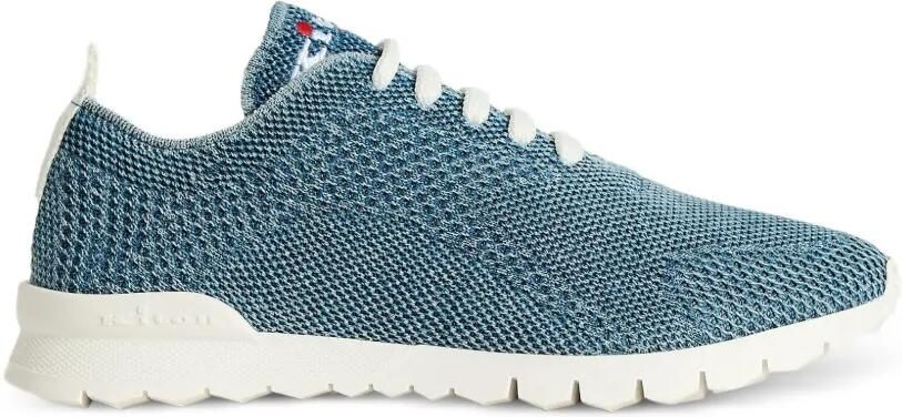 Kiton Fits cotton sneakers Blauw