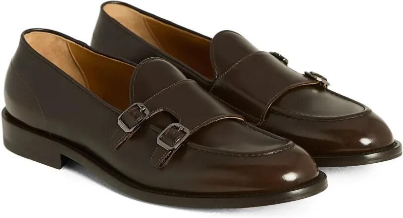 Kiton Gespschoenen met dubbele bandjes en ronde neus Bruin - Foto 4