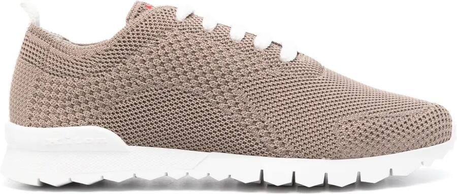 Kiton Hardloopschoenen met mesh Beige