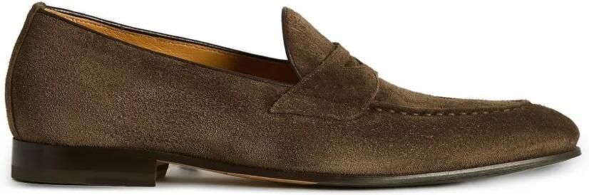 Kiton Leren loafers Bruin