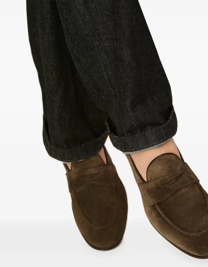 Kiton Leren loafers Bruin - Foto 3