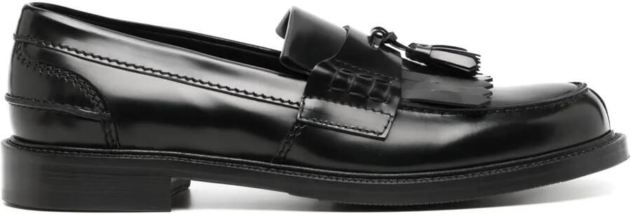 Kiton Leren loafers Zwart