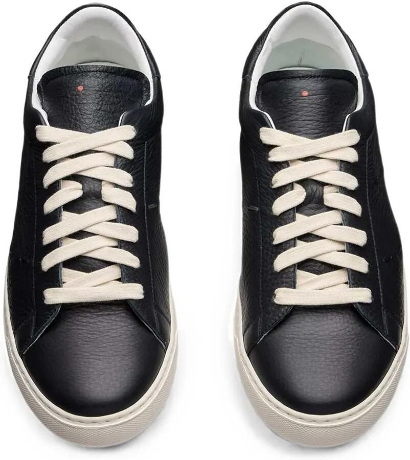 Kiton Leren sneakers met stiksels Zwart - Foto 2