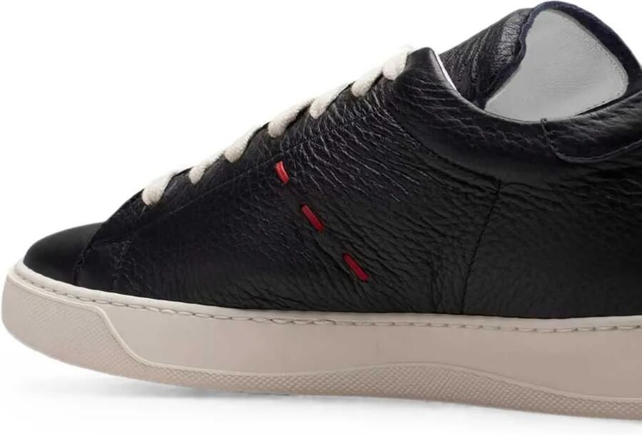 Kiton Leren sneakers met stiksels Zwart - Foto 4