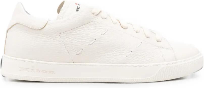 Kiton Leren sneakers Wit