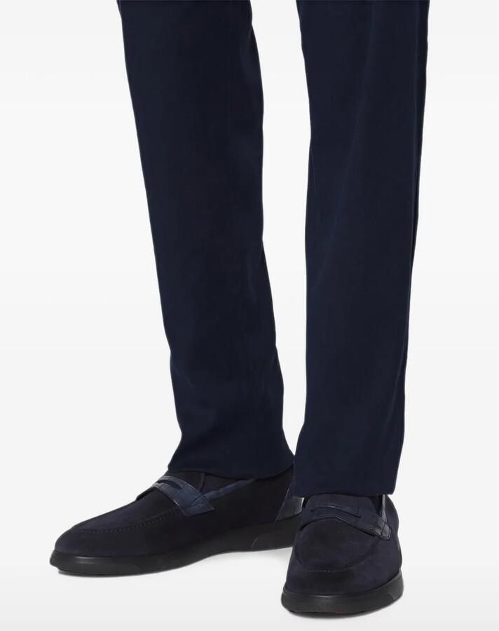 Kiton Loafers met reptiel-effect en vlakken Blauw - Foto 2