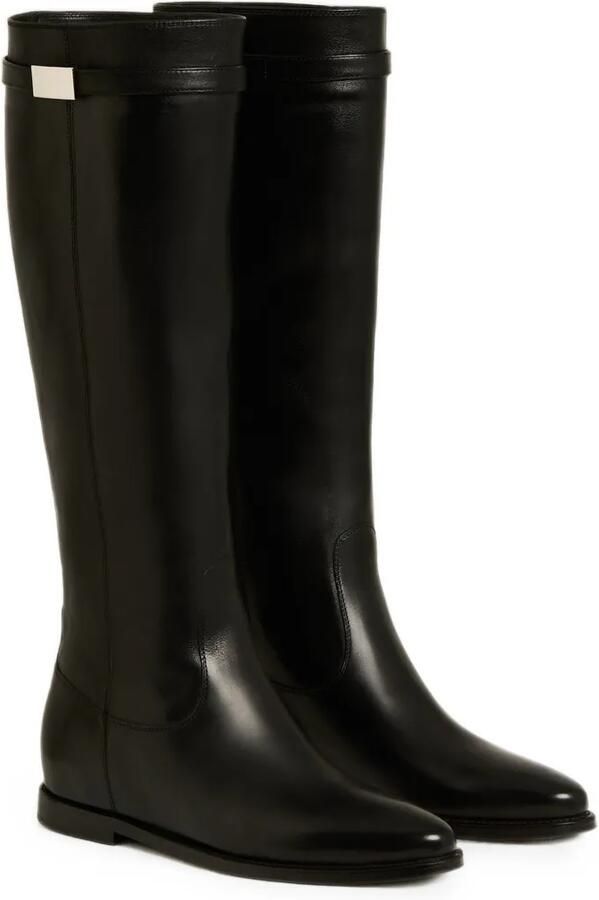 Kiton logo-plaque leather boots Zwart - Foto 3
