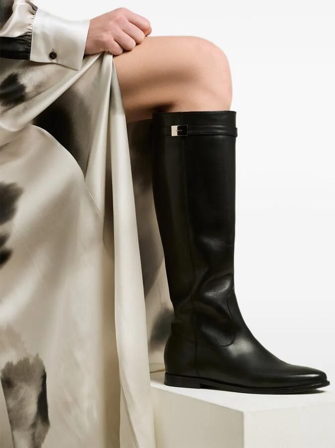 Kiton logo-plaque leather boots Zwart - Foto 2