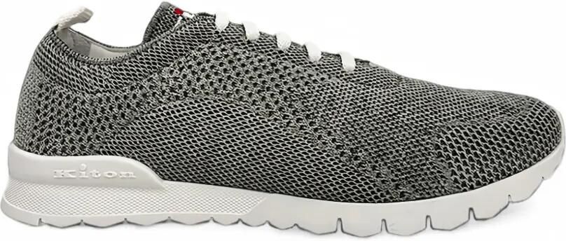 Kiton mesh-knit sneakers Grijs
