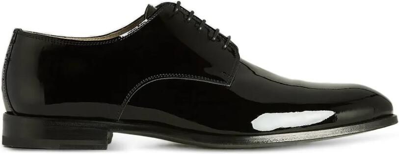 Kiton Oxford schoenen met lakafwerking en ronde neus Zwart