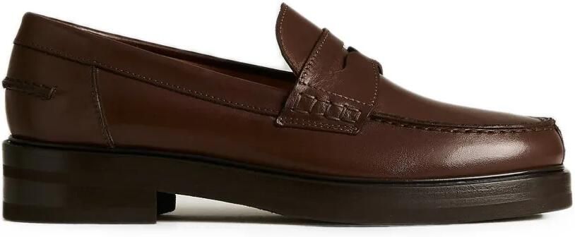 Kiton penny-slot leather loafers Bruin