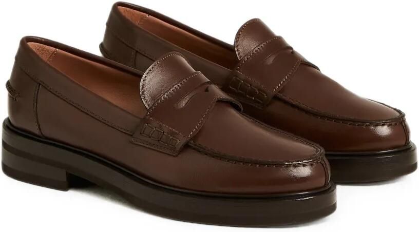 Kiton penny-slot leather loafers Bruin - Foto 5