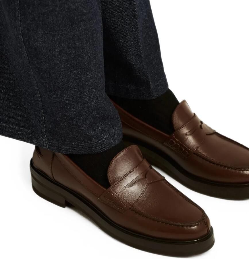 Kiton penny-slot leather loafers Bruin - Foto 2