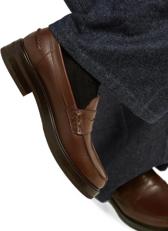 Kiton penny-slot leather loafers Bruin - Foto 4