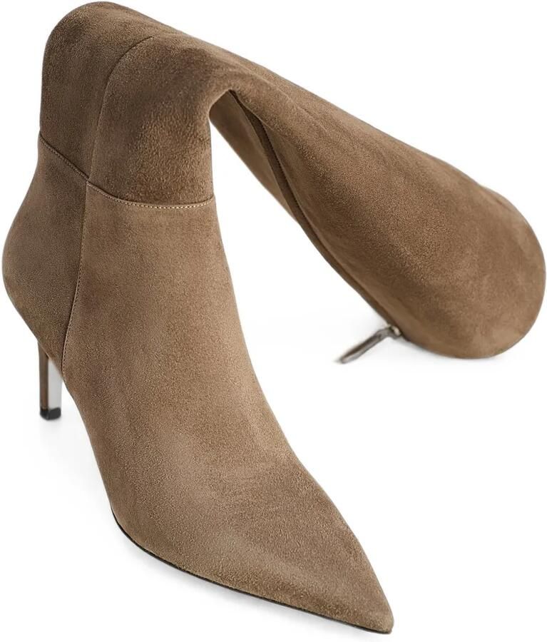 Kiton pointed-toe suede boots Beige - Foto 2