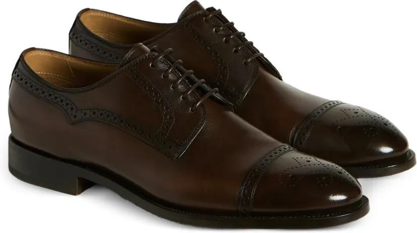 Kiton Roma brogue-oxfordschoenen Bruin