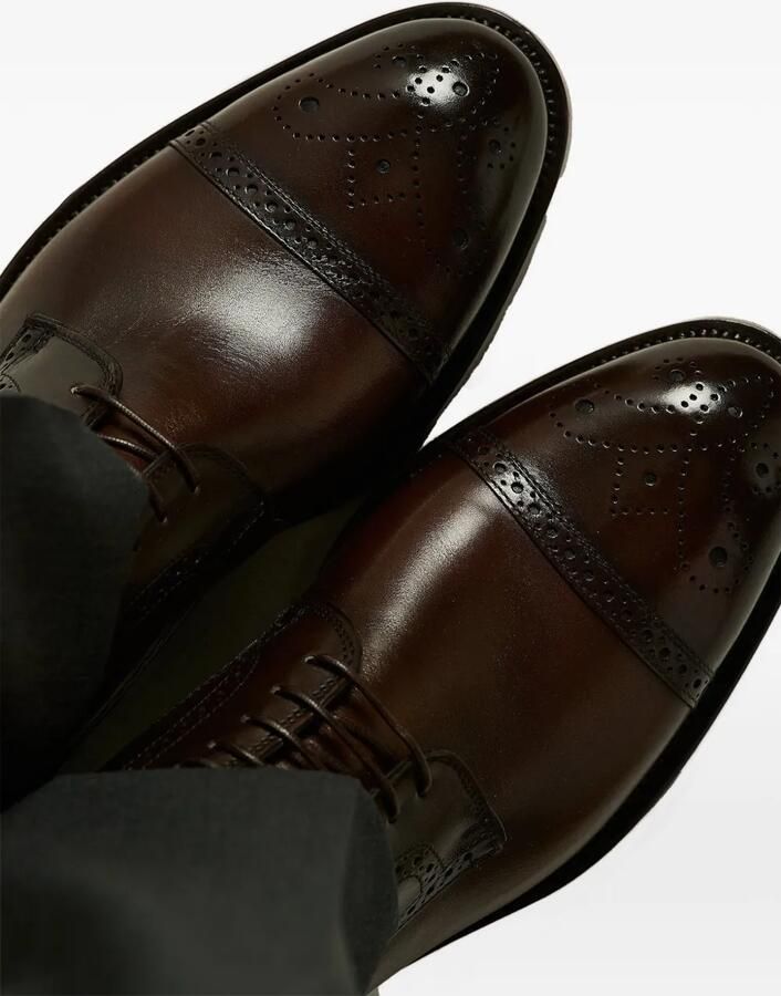 Kiton Roma brogue-oxfordschoenen Bruin - Foto 2