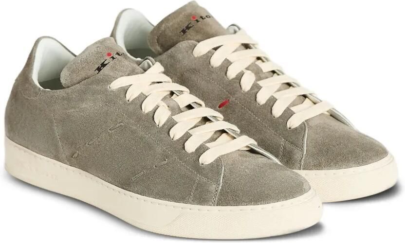 Kiton Sneakers met suède afwerking en logo-print Grijs - Foto 5