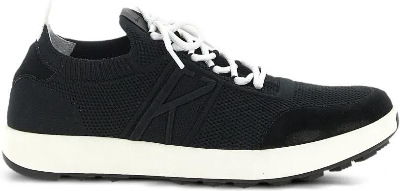 Kiton Sneakers met suède afwerking Zwart