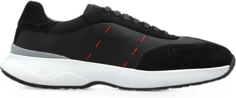 Kiton Sneakers met suède vlakken Zwart