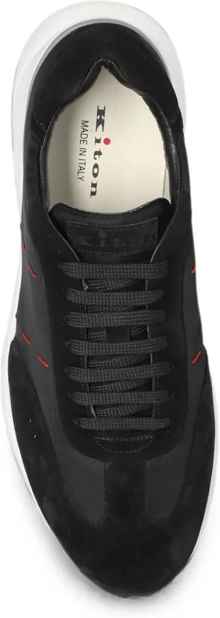 Kiton Sneakers met suède vlakken Zwart - Foto 4