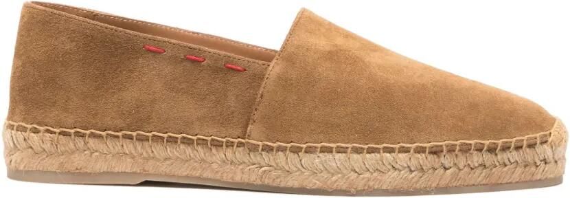 Kiton Suède espadrilles Bruin