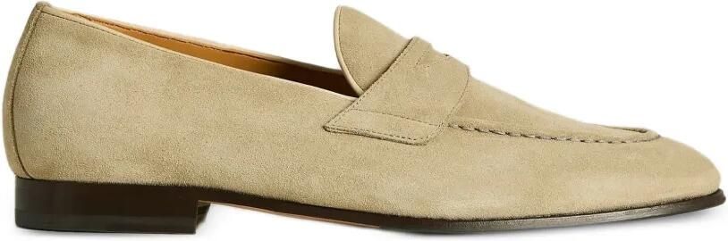 Kiton suede loafers Beige