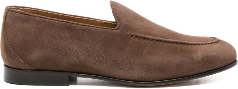 Kiton Suède loafers Bruin