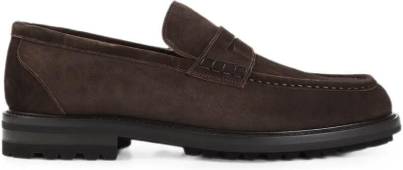 Kiton Suède loafers Bruin