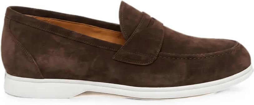 Kiton Suède loafers Bruin