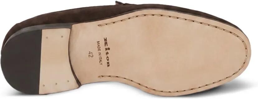 Kiton Suède loafers Bruin - Foto 4