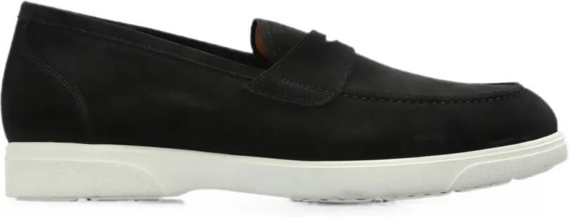 Kiton Suède loafers Zwart