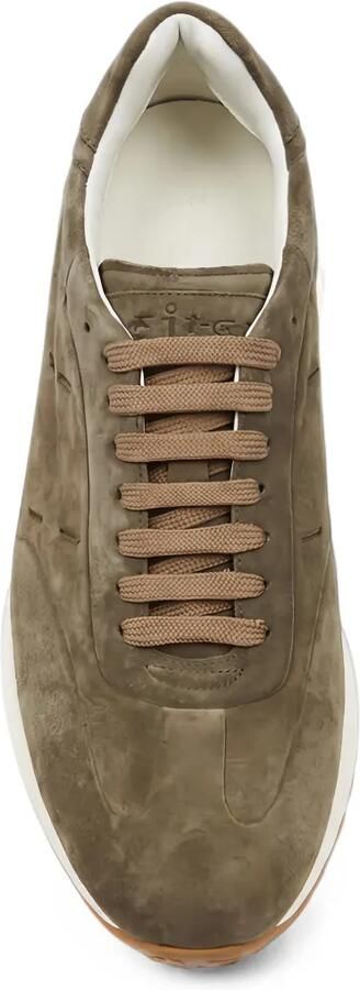 Kiton suede panelled sneakers Groen - Foto 2