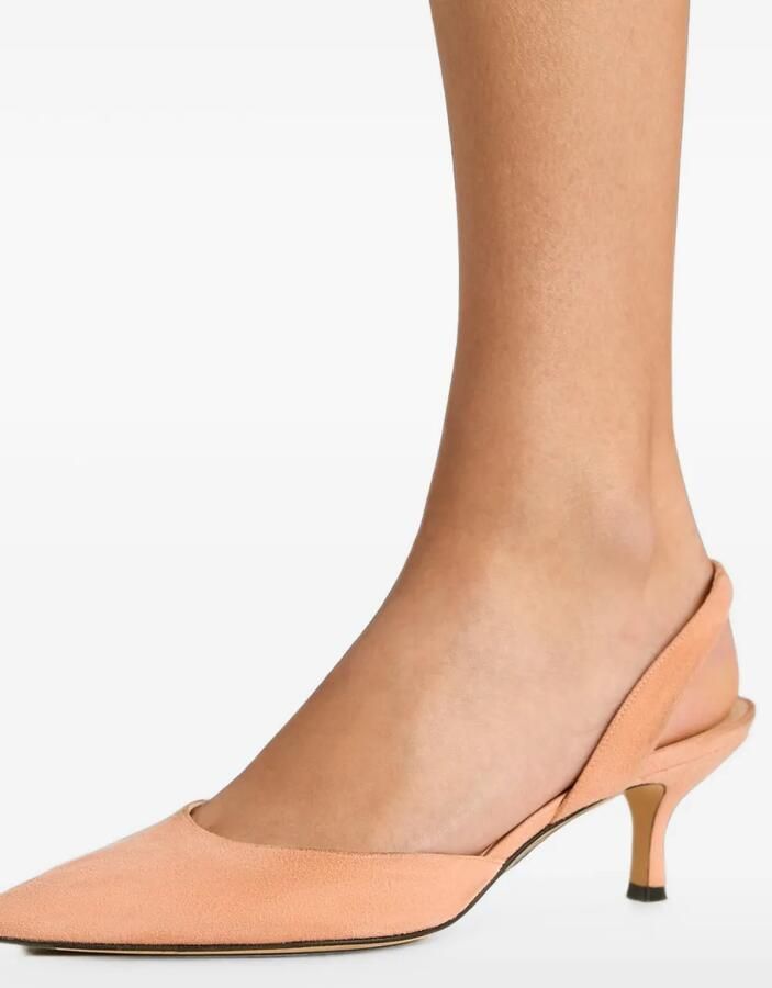 Kiton suede slingback court pumps Roze - Foto 3