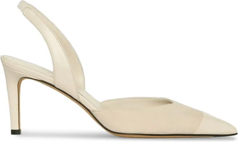 Kiton Suède slingback pumps Beige